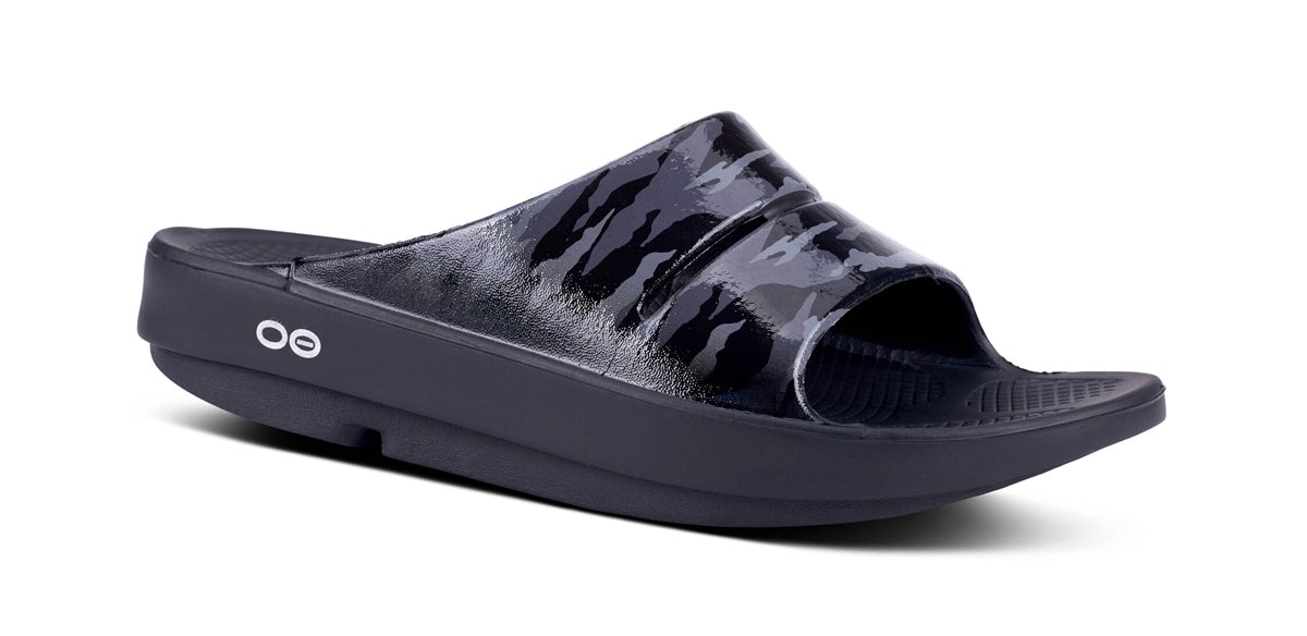 Black Camo Oofos OOahh Luxe Slide | 3crGDHkNXWL