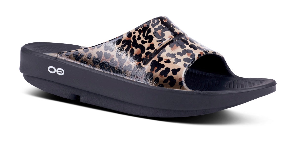 Leopard Oofos OOahh Luxe Slide | z9b9Ll42YyJ